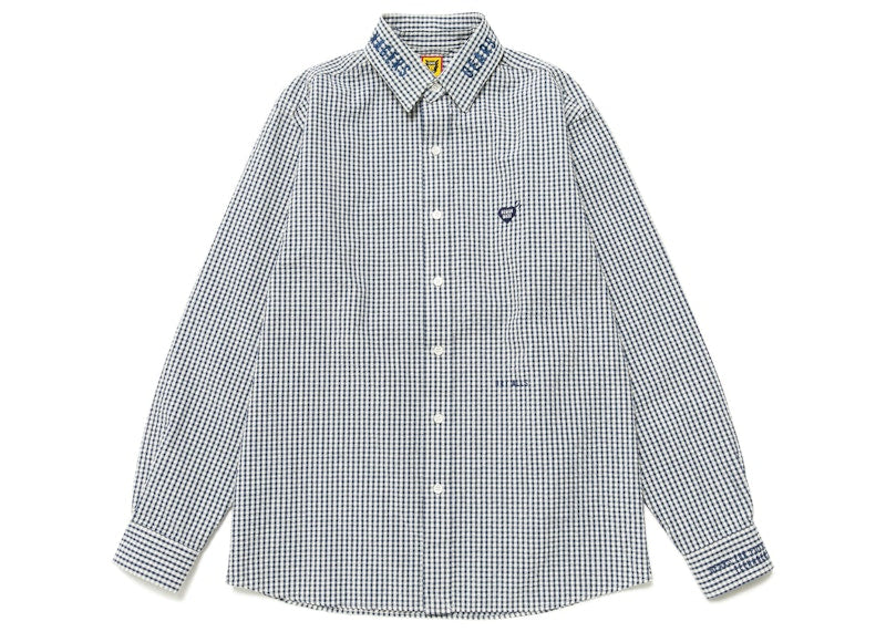 Human Made Detachable Collar Checked L/S Shirt Blue