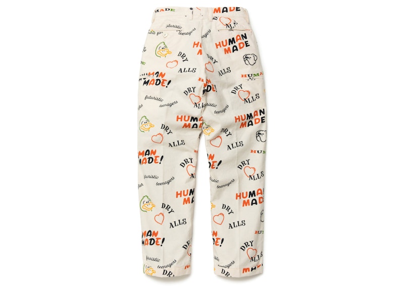 Human Made Dry Alls Duck Printed Chino Pants White