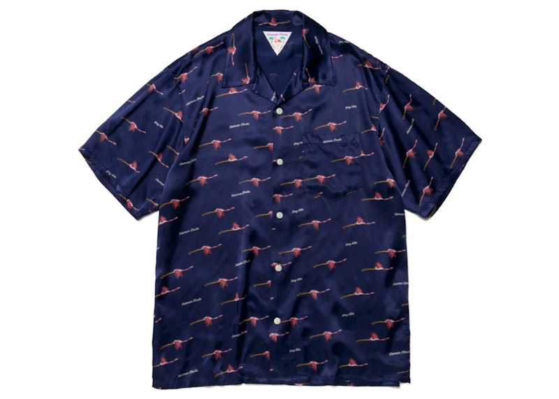 Human Made Flamingo Aloha Shirt Navy