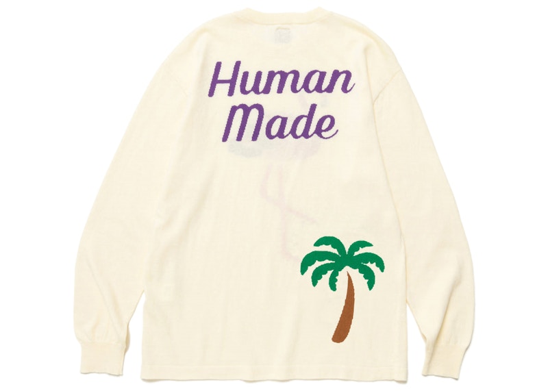 Human Made Flamingo Knit Sweater White