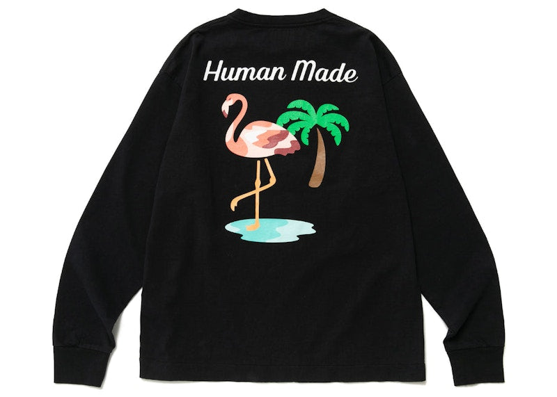 Human Made Flamingo L/S T-Shirt Black