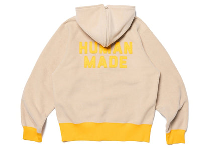 Human Made Fleece Half-Zip Hoodie Beige