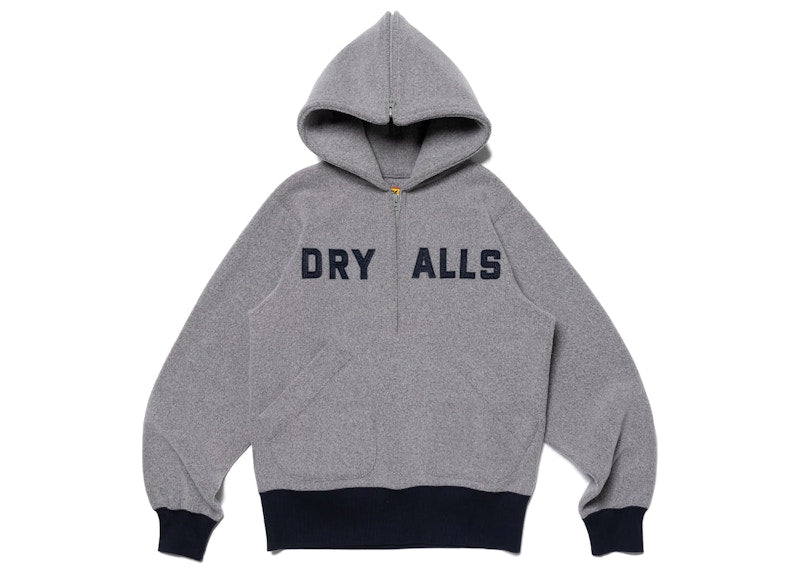 Human Made Fleece Half-Zip Hoodie Grey