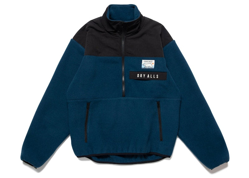 Human Made Fleece Half-Zip Pullover Navy