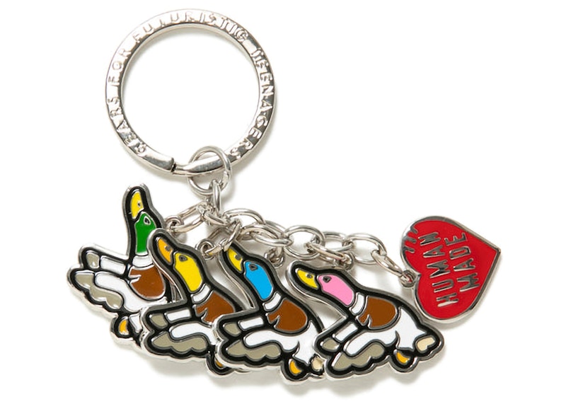 Human Made Flying Duck Keyring Silver
