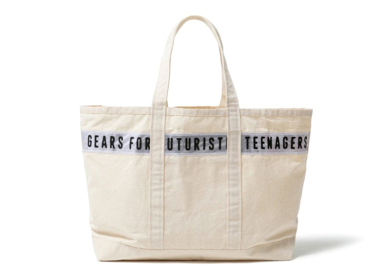 Human Made Grocery Tote Bag Natural White