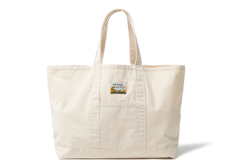 Human Made Grocery Tote Bag Natural White