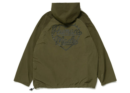 Human Made Half Zip Anorak Jacket Olive Drab