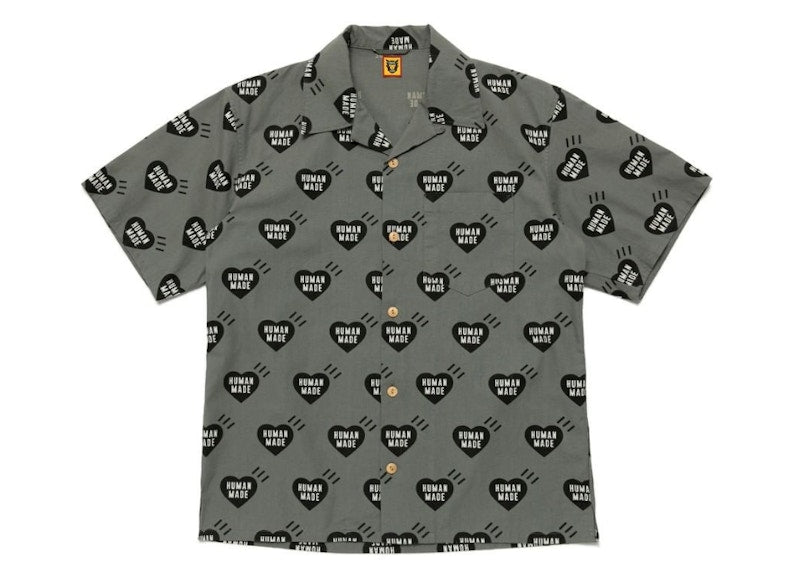 Human Made Heart Aloha Shirt Grey