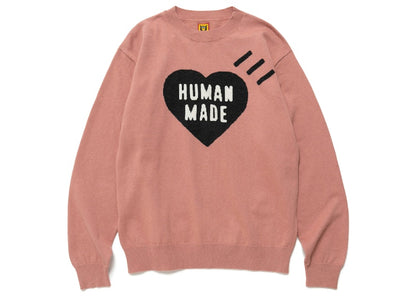 Human Made Heart L/S Knit Sweater Pink