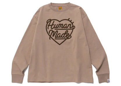 Human Made Heart L/S T-Shirt Beige