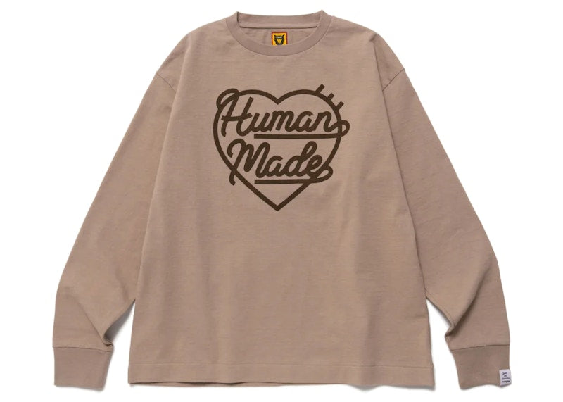 Human Made Heart L/S T-Shirt Beige