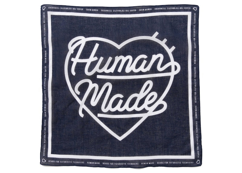 Human Made Heart Logo Bandana Navy