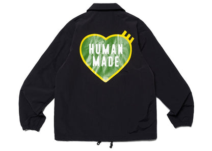 Human Made Heart Logo Coach Jacket Black