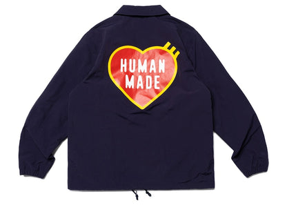 Human Made Heart Logo Coach Jacket Navy
