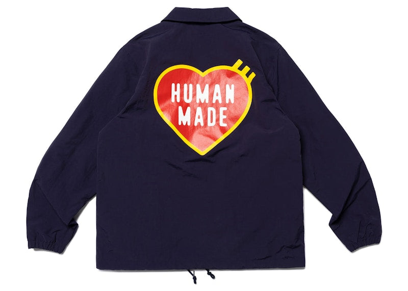 Human Made Heart Logo Coach Jacket Navy