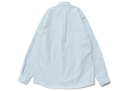 Human Made Heart Logo Stripe BD Shirt Blue