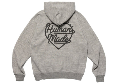 Human Made Heart Zip-Up Sweat Hoodie (FW22) Grey