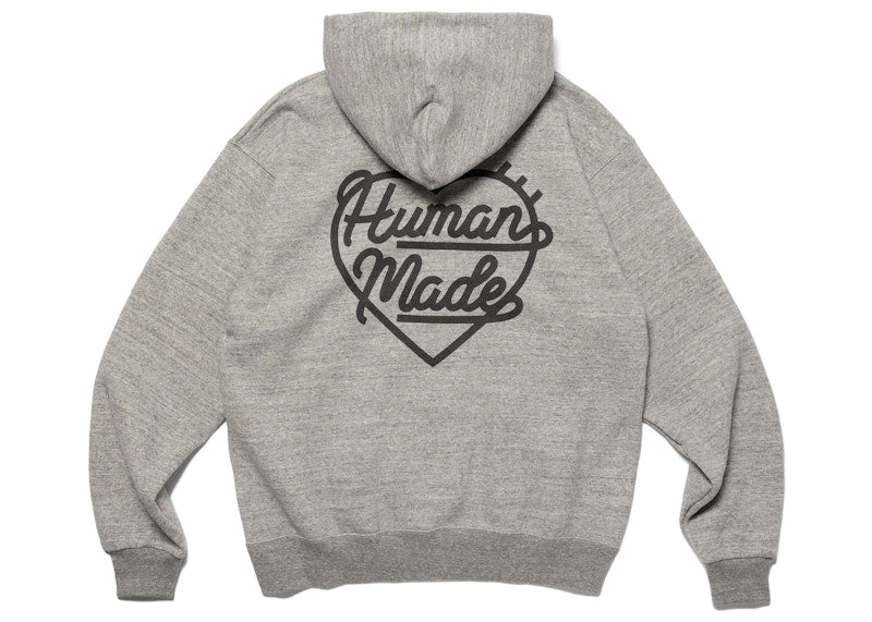 Human Made Heart Zip-Up Sweat Hoodie (FW22) Grey