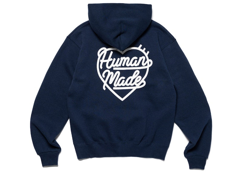 Human Made Heart Zip-Up Sweat Hoodie (FW22) Navy