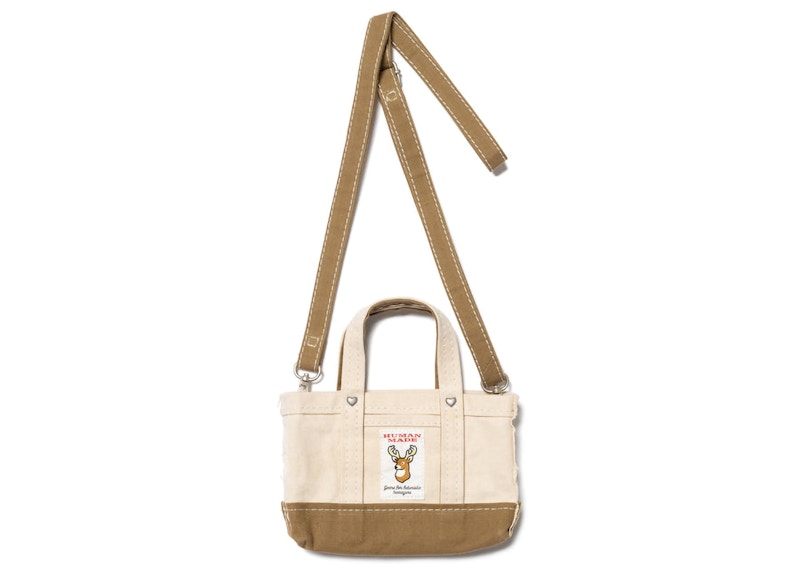 Human Made Heavy Canvas Mini Shoulder Tote Bag Beige