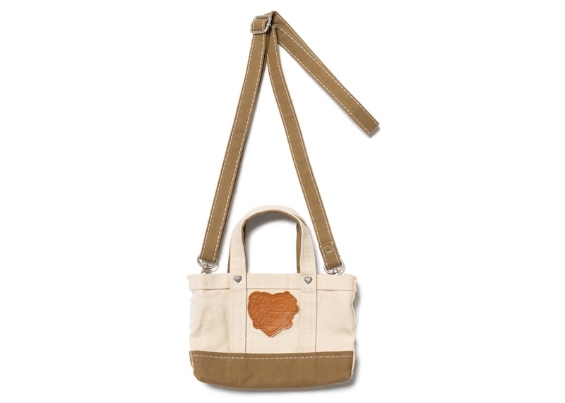 Human Made Heavy Canvas Mini Shoulder Tote Bag Beige