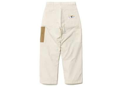 Human Made Herring Bone Painter Pants White