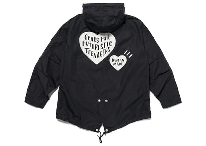Human Made Hooded Coat Black