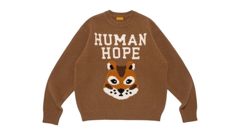 Human Made Human Hope Low Gauge Knit Sweater Brown