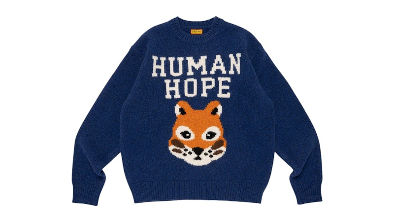 Human Made Human Hope Low Gauge Knit Sweater Navy