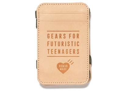 Human Made Leather Magic Band Card Case White