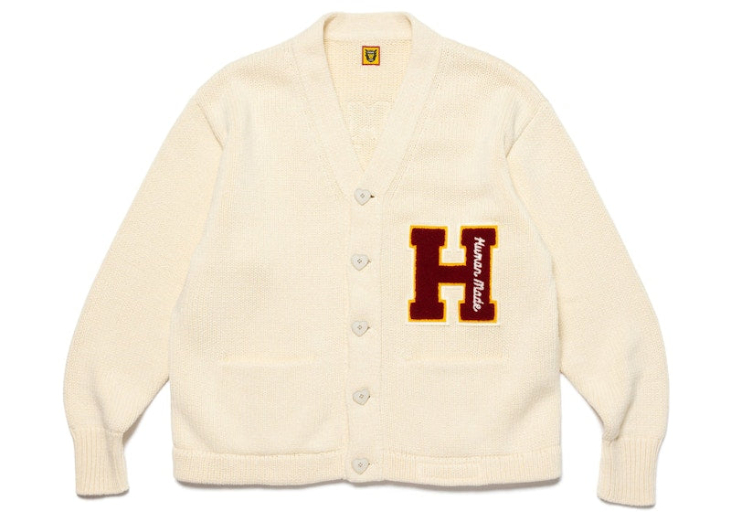 Human Made Low Gauge Knit Cardigan White