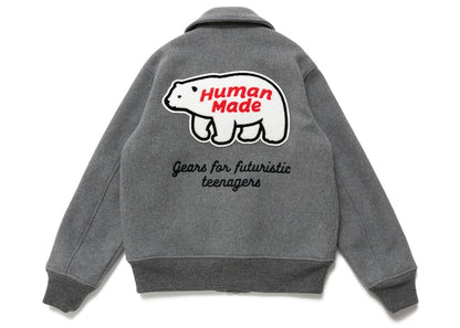 Human Made Melton Wool Jacket Grey