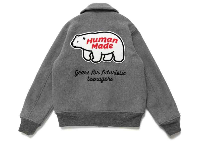 Human Made Melton Wool Jacket Grey