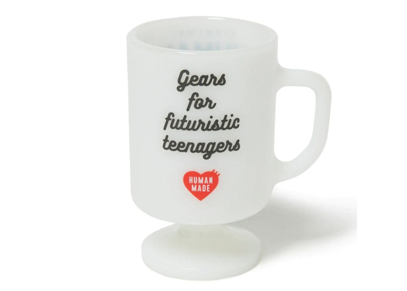 Human Made Milk Glass Pedestal Mug Polar Bear