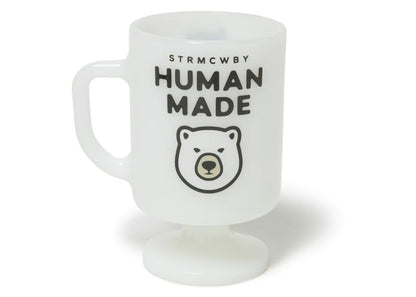 Human Made Milk Glass Pedestal Mug Polar Bear