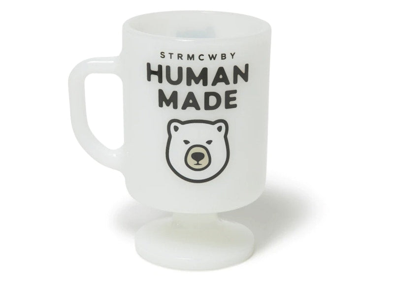 Human Made Milk Glass Pedestal Mug Polar Bear