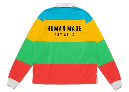 Human Made Multi Stripe Rugby Shirt Yellow