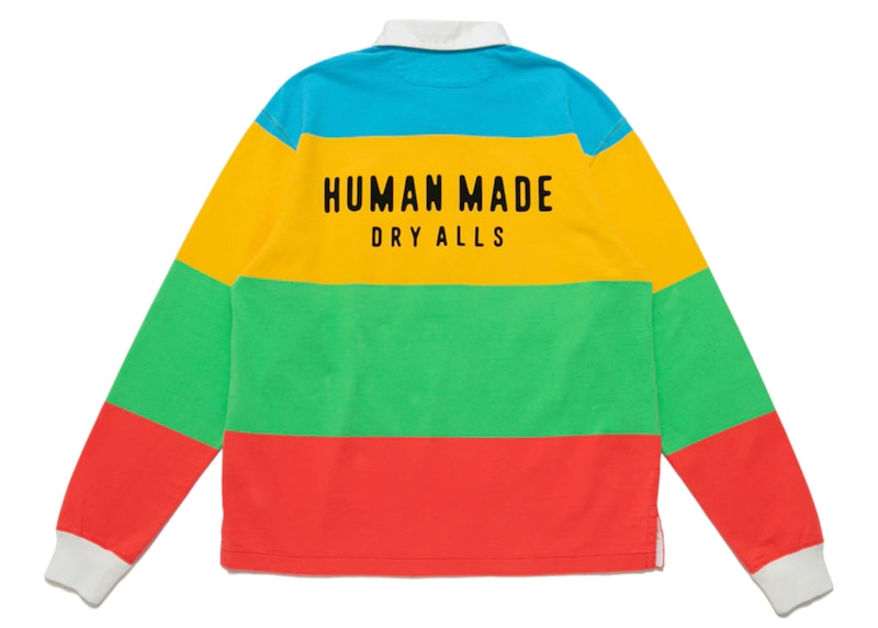 Human Made Multi Stripe Rugby Shirt Yellow