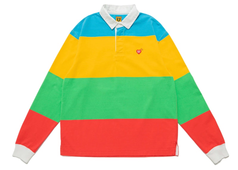 Human Made Multi Stripe Rugby Shirt Yellow