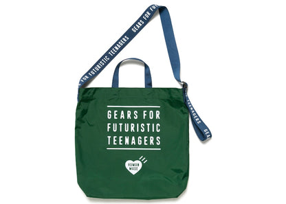 Human Made Nylon Heart 2 Way Tote Bag Green