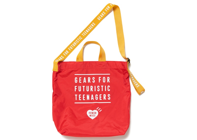 Human Made Nylon Heart 2 Way Tote Bag Red