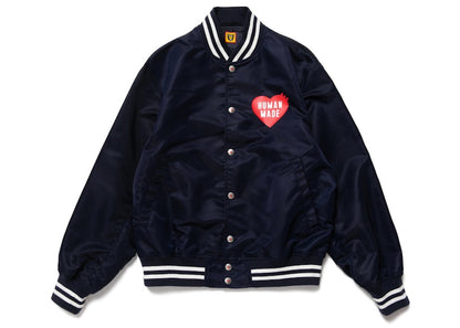 Human Made Nylon Stadium Jacket Navy