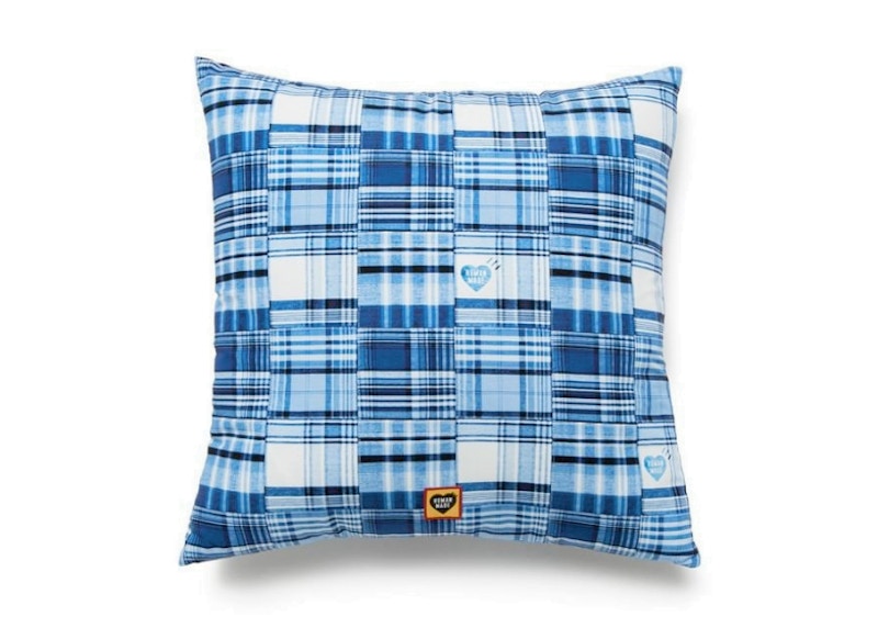 Human Made Patchwork Cushion Blue