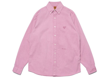 Human Made Pigment Dyed BD L/S Shirt Pink