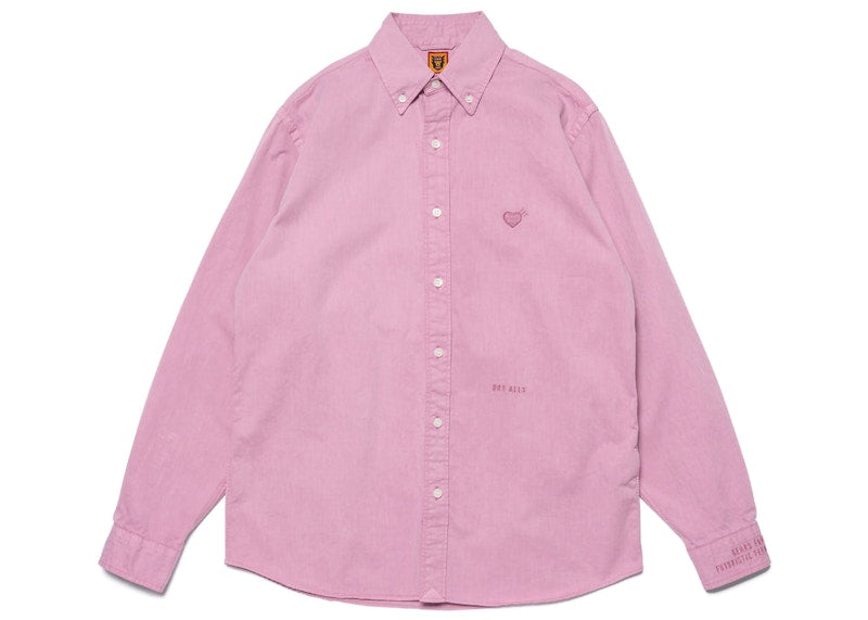 Human Made Pigment Dyed BD L/S Shirt Pink