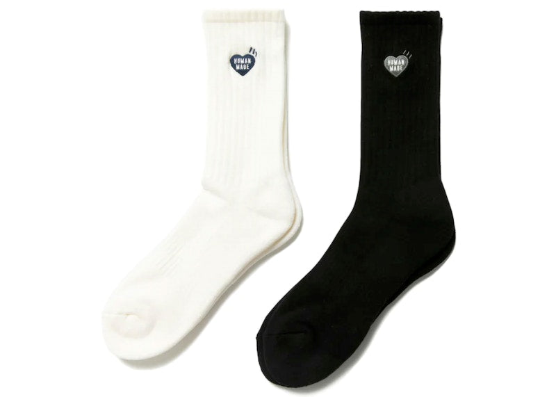 Human Made Pile Socks (Set of 2) Black White