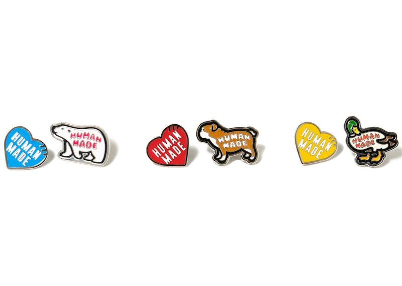 Human Made Pin Badge (Set of 6) Multi