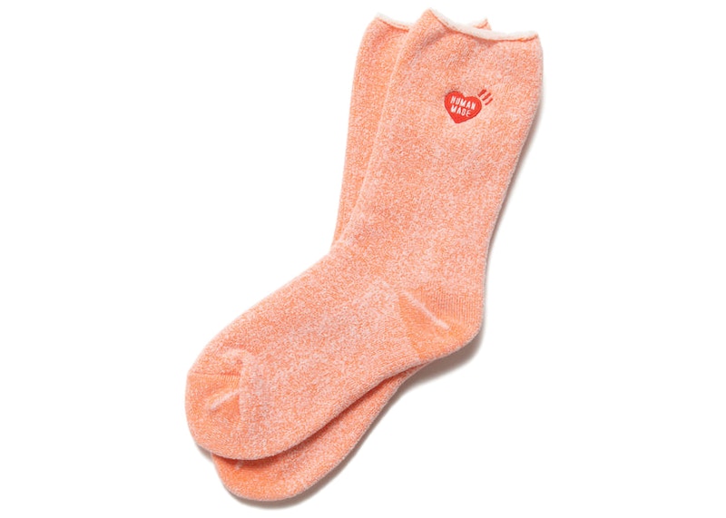 Human Made Plating Pile Socks Orange