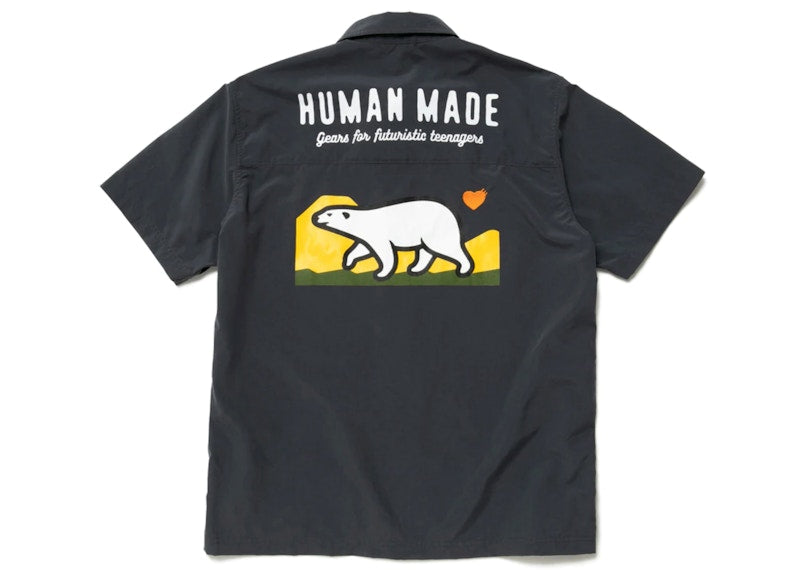 Human Made Polar Bear Camp Shirt Charcoal